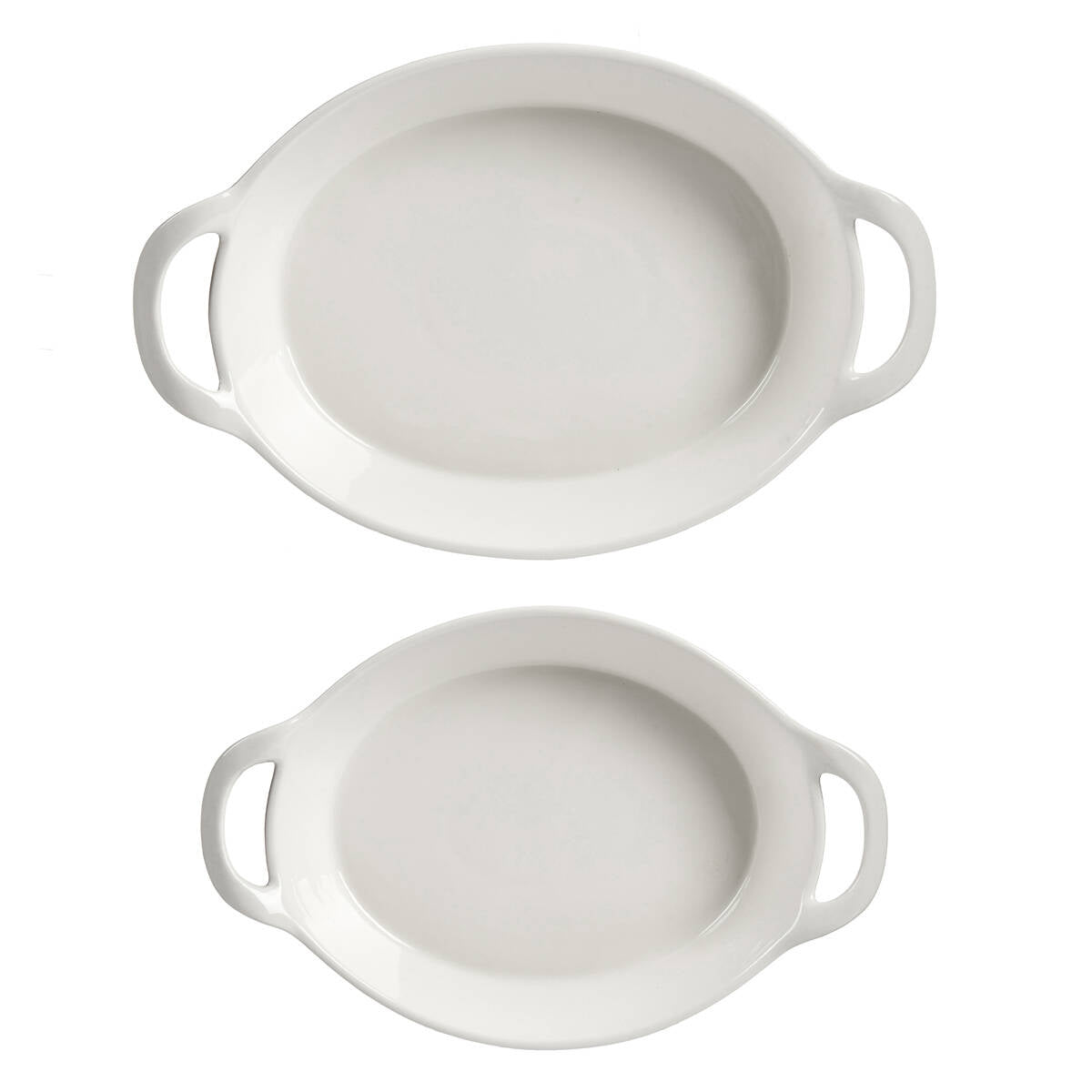 Porcelanowe naczynia do zapiekania z uchwytami, 2 szt.