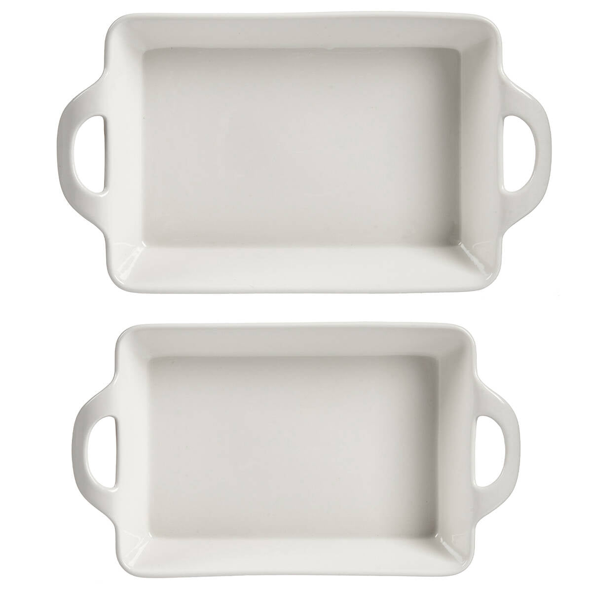 Porcelanowe naczynia do zapiekania z uchwytami, 2 szt.