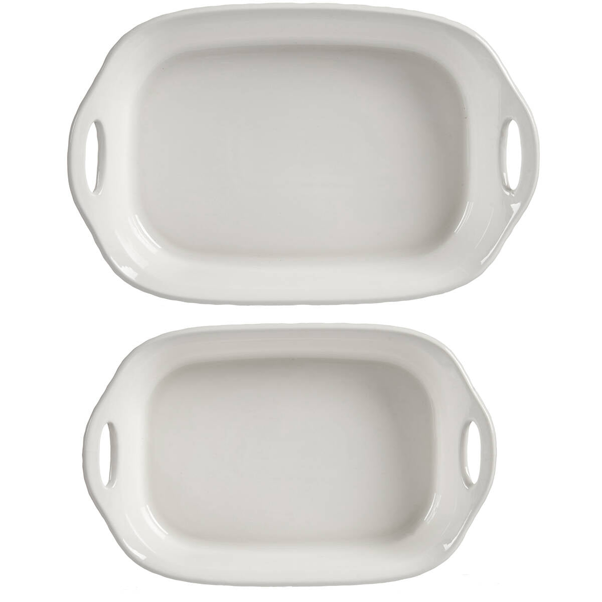 Porcelanowe naczynia do zapiekania z uchwytami, 2 szt.