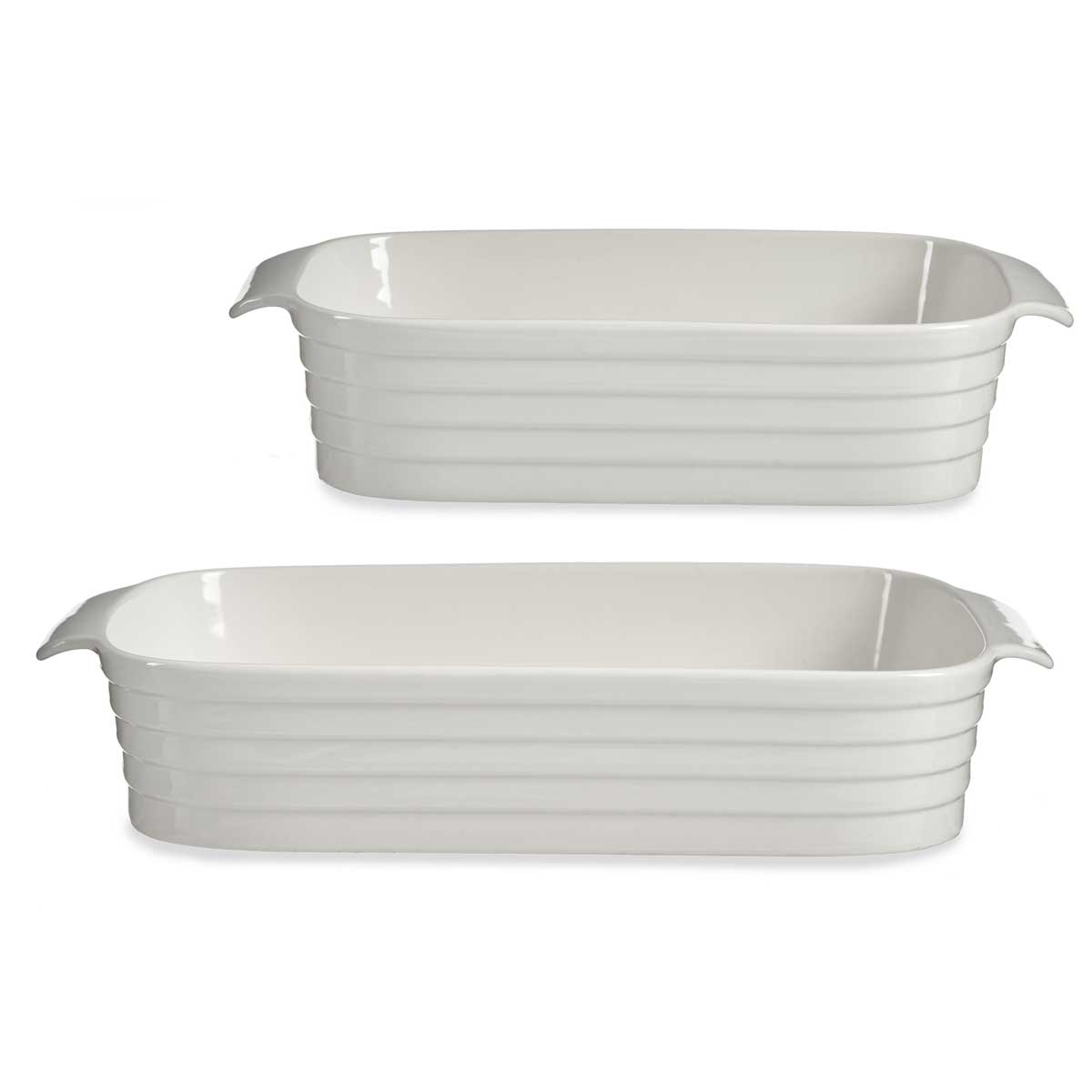 Porcelanowe naczynia do zapiekania z uchwytami, 2 szt.