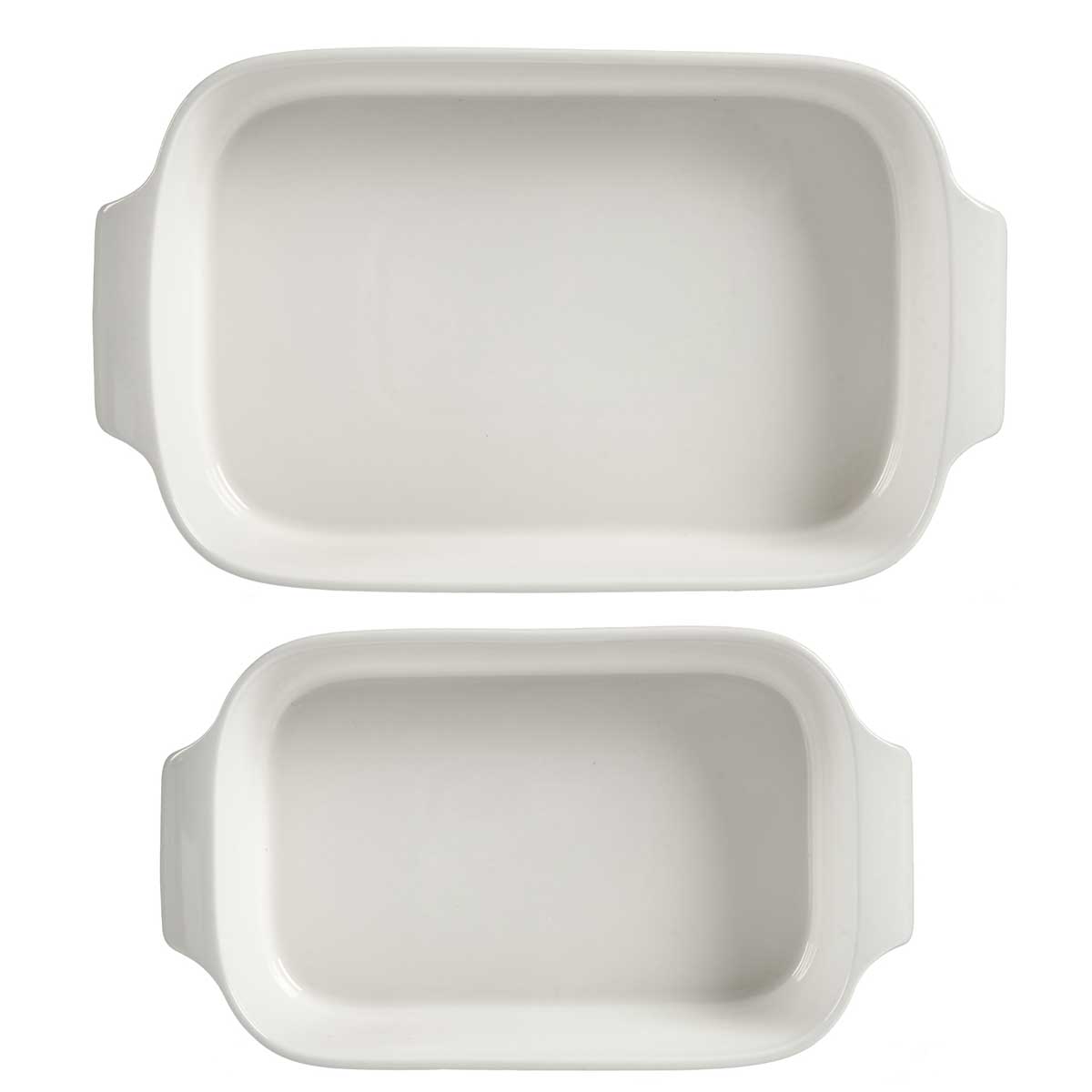 Porcelanowe naczynia do zapiekania z uchwytami, 2 szt.