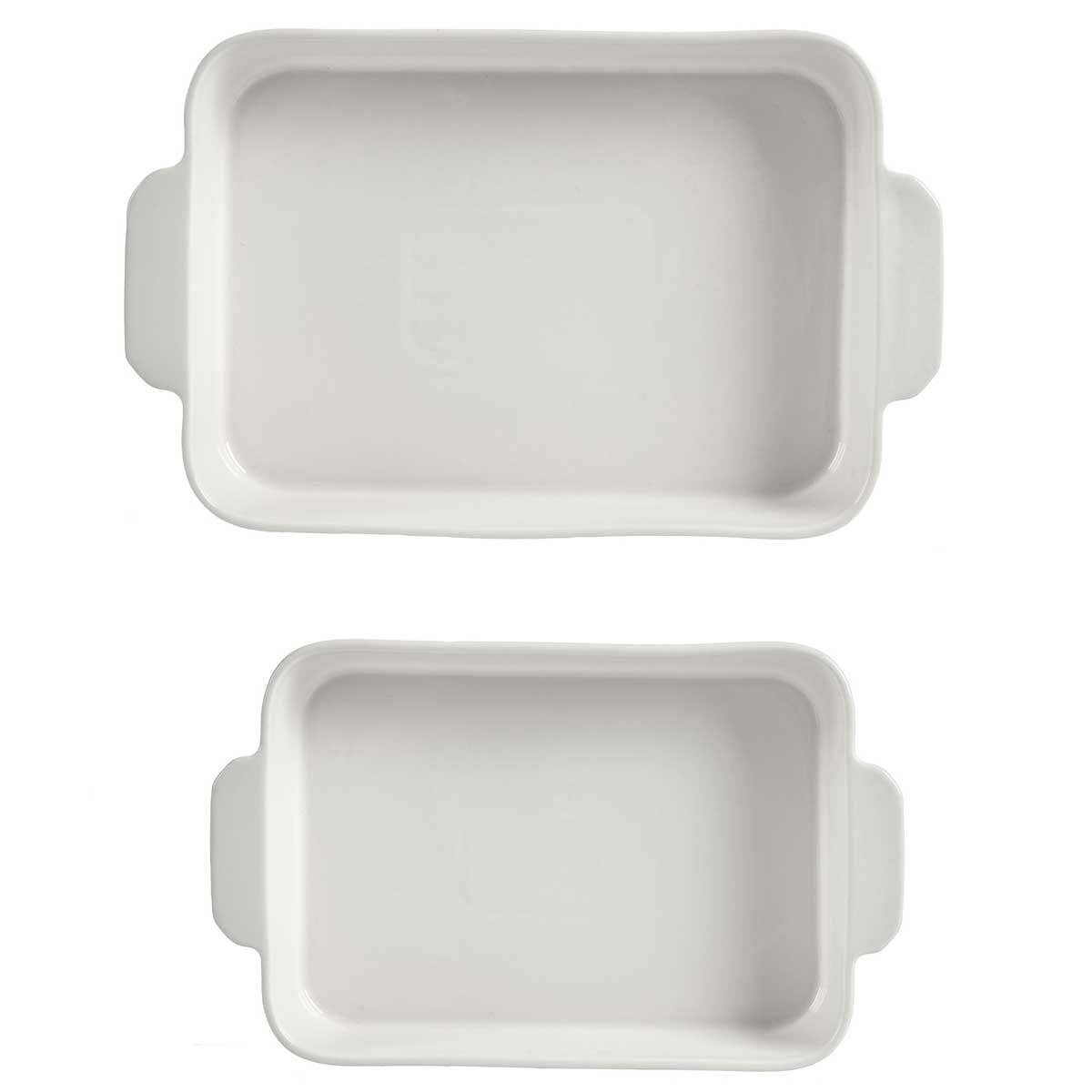 Porcelanowe naczynia do zapiekania z uchwytami, 2 szt.