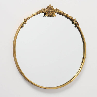 Lustro w złotej, zdobionej ramie MADELEINE, okrągłe