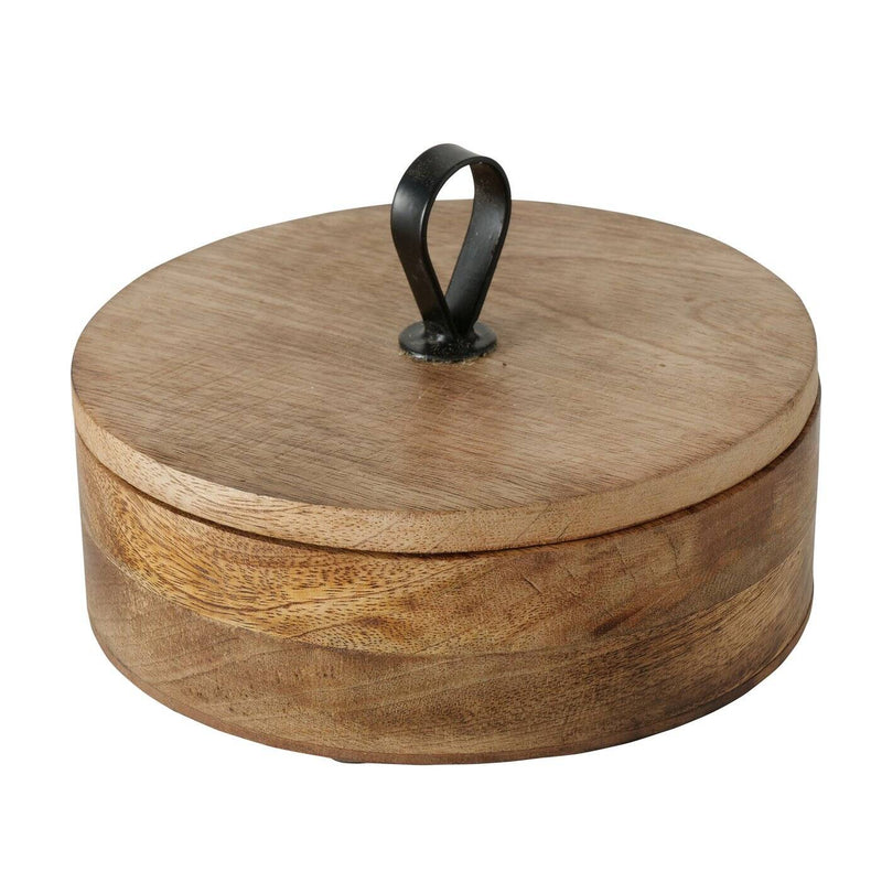 Pudełko okrągłe KABIR, drewno mango, Ø 19 cm