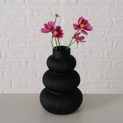 Wazon ceramiczny czarny MAURICE, 21 cm