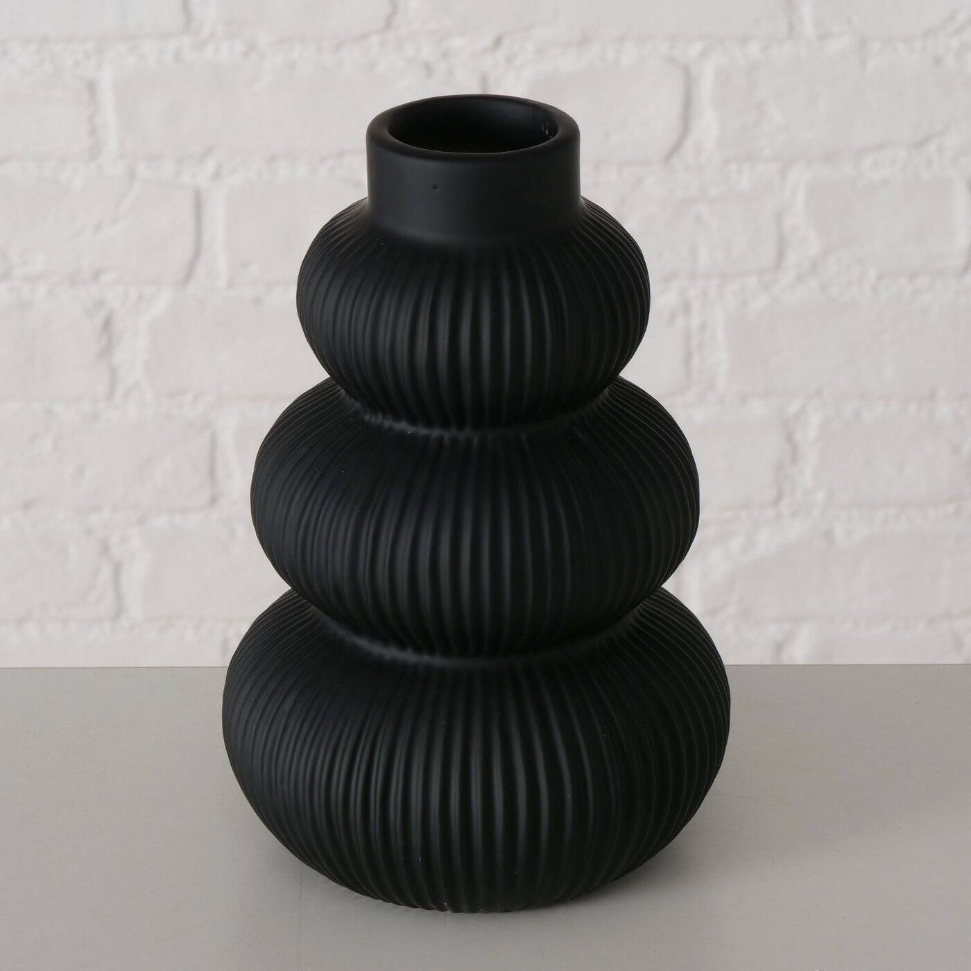 Wazon ceramiczny czarny MAURICE, 21 cm