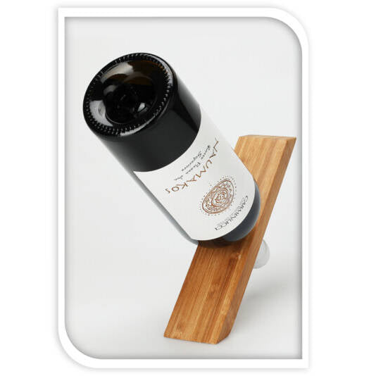 Stojak na wino drewniany, na jedną butelkę, 25 x 5 x 2 cm