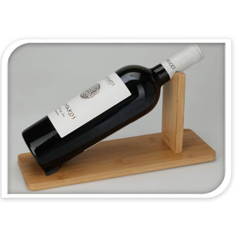 Stojak na wino drewniany, na jedną butelkę, 30 x 10,5 x 14 cm