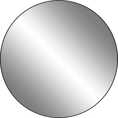 Duże lustro okrągłe, loftowe, czarna rama, Ø 110 cm