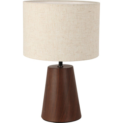 Lampka na stół z materiałowym kloszem, 23 x 36 cm