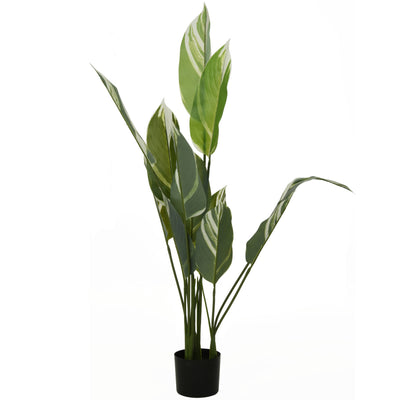 Sztuczna roślina z dużymi liśćmi, 118 cm