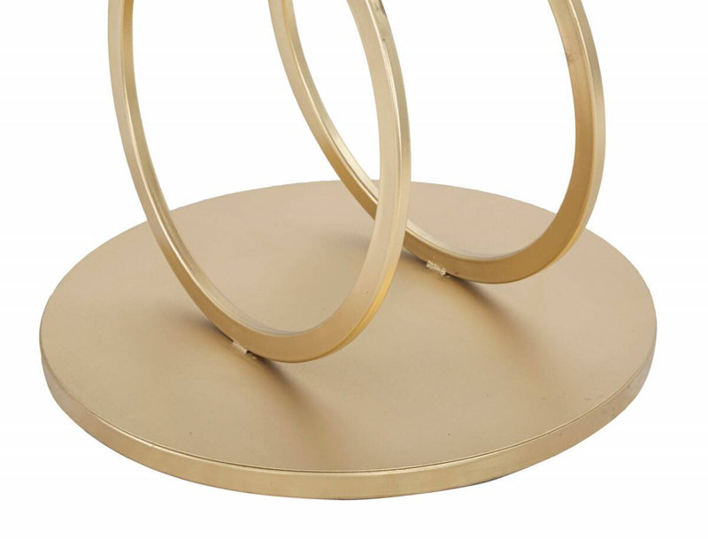 Stolik pomocniczy, okrągły, złoty stelaż,  Ø 55 cm