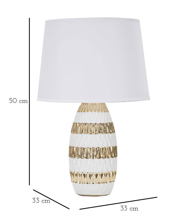 Lampka stołowa w stylu glamour, 33 x 50 cm