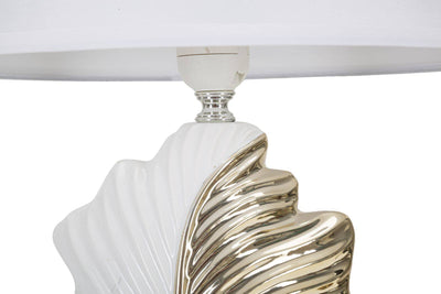 Lampa stołowa z podstawą w kształcie liścia, 30 x 47,5 cm