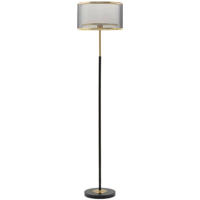 Metalowa lampa podłogowa, czarna, 153 cm