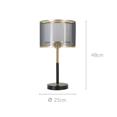 Metalowa lampka stołowa z podwójnym kloszem, Ø 25 cm