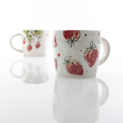 Kubek ceramiczny w truskawki STRAWBERRY, 450 ml