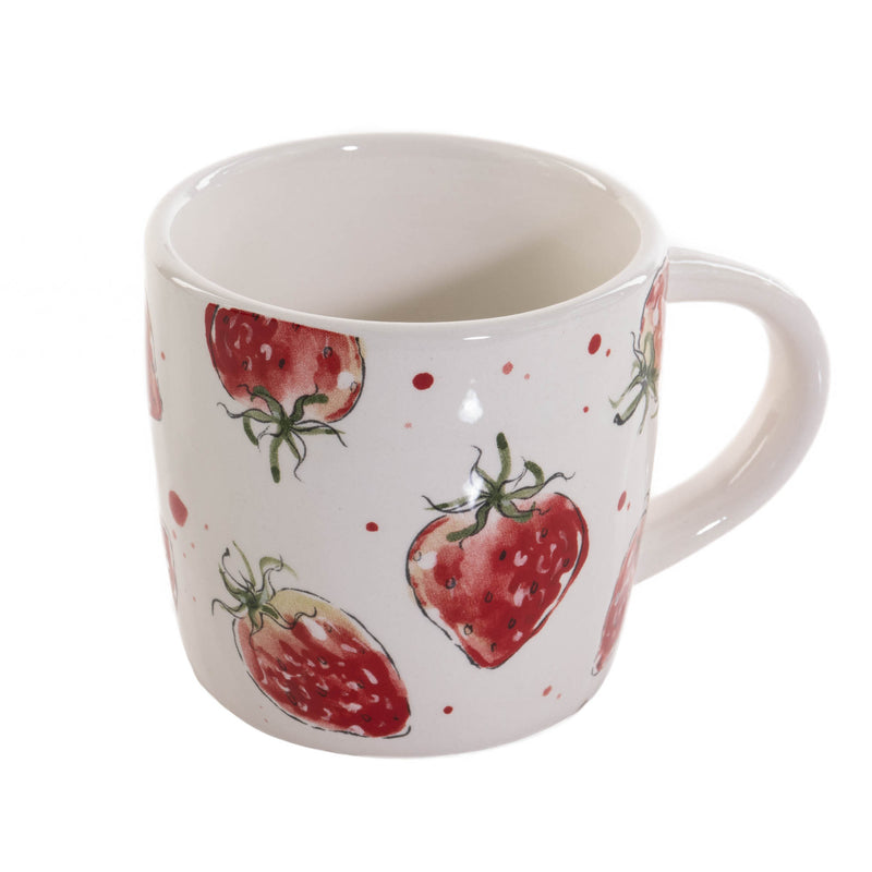 Kubek ceramiczny w truskawki STRAWBERRY, 450 ml