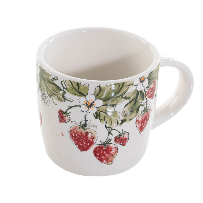 Kubek ceramiczny w truskawki STRAWBERRY, 450 ml