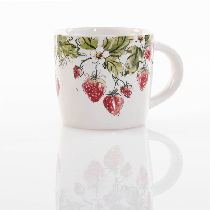 Kubek ceramiczny w truskawki STRAWBERRY, 450 ml