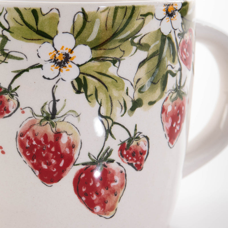 Kubek ceramiczny w truskawki STRAWBERRY, 450 ml