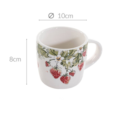 Kubek ceramiczny w truskawki STRAWBERRY, 450 ml