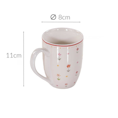 Kubek porcelanowy w kwiaty BLÜMI, 350 ml