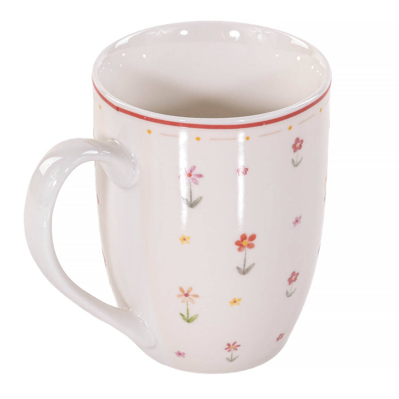 Kubek porcelanowy w kwiaty BLÜMI, 350 ml