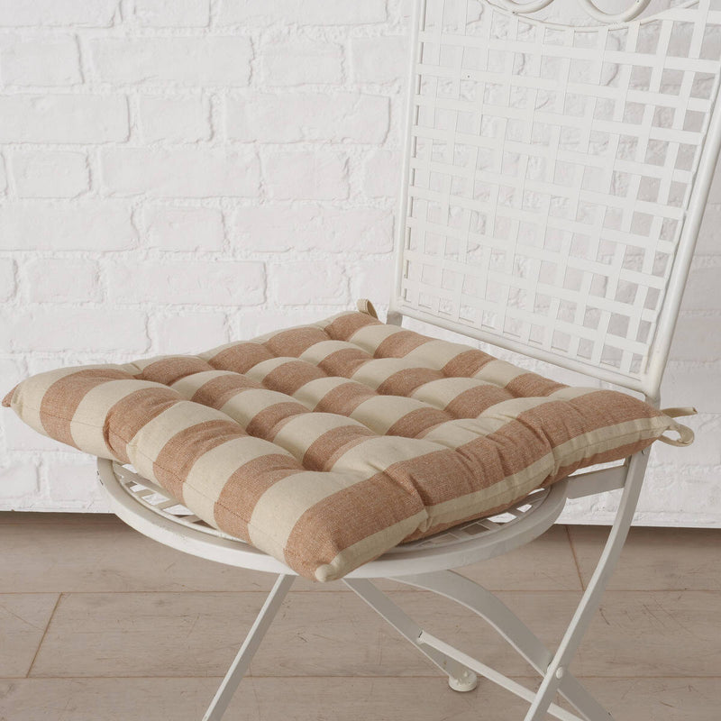 Poduszka na krzesło bawełniana w pasy ILENA, 40 x 40 cm