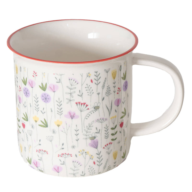 Ceramiczny kubek w kwiaty FLORINA, 370 ml