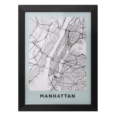 Plakat w ramce mapa miasta, 18 x 24 cm