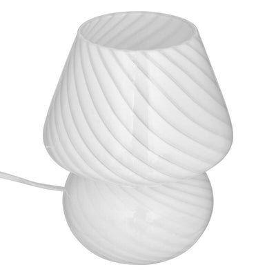 Lampa stołowa grzybek CARA, szklana, Ø 15 cm