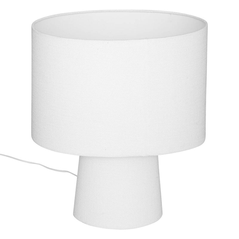 Lampa stołowa z abażurem EIRA, biała, wys. 45 cm