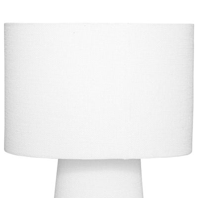 Lampa stołowa z abażurem EIRA, biała, wys. 45 cm