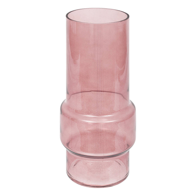 Wazon szklany różowy ELLA, Ø 12 cm