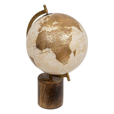 Dekoracyjny globus na podstawie z drewna mango EXOTIC PANAMA, 35 cm