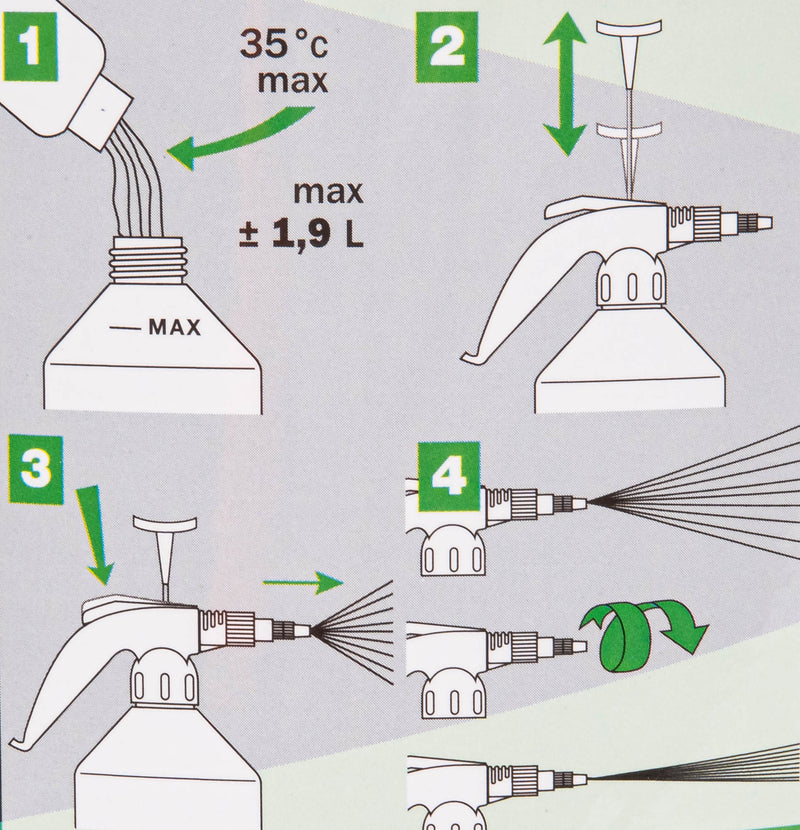 Opryskiwacz ciśnieniowy ręczny VITO 2 RIBIMEX, do chemii, 1,92 l