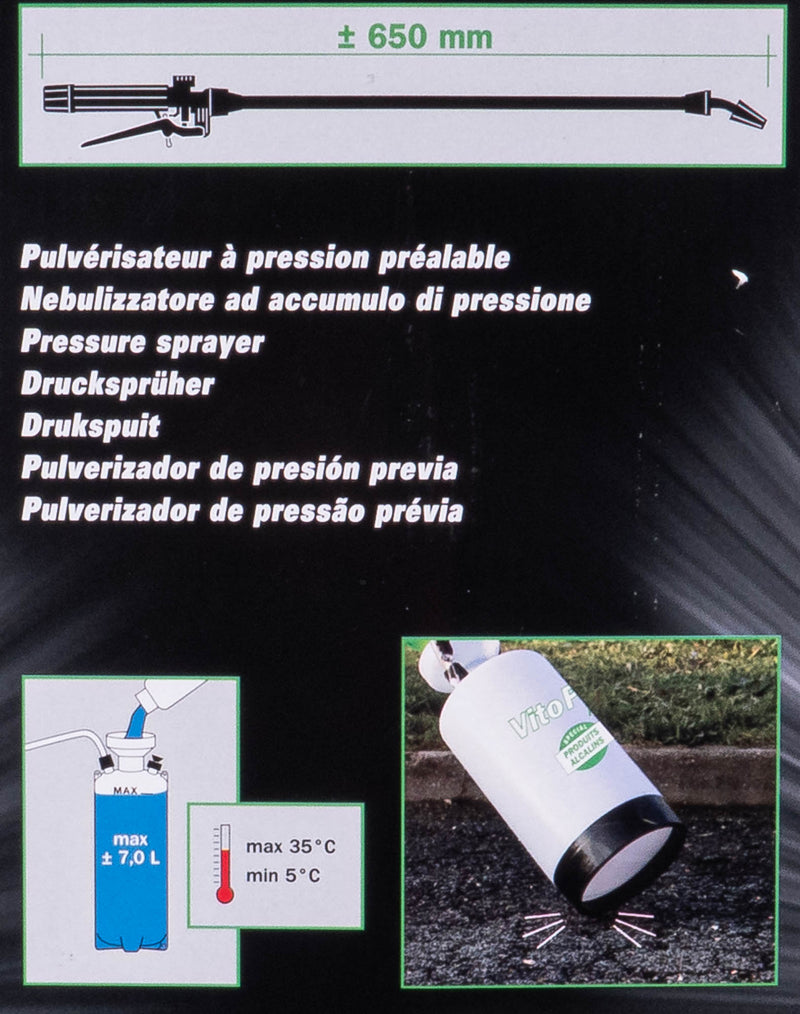 Opryskiwacz ciśnieniowy ręczny VITO PRO7 RIBIMEX, 6,85 l