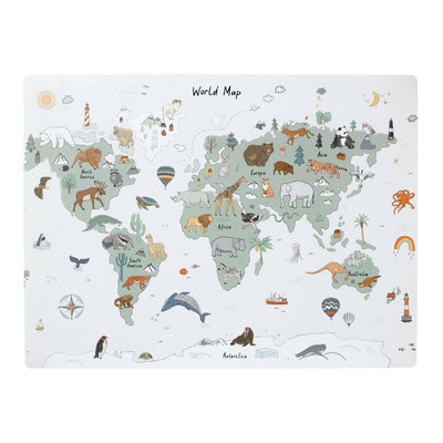 Mata na biurko z mapą świata, 60 x 45 cm