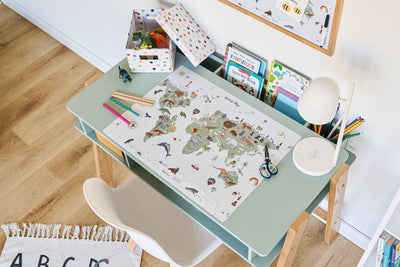 Mata na biurko z mapą świata, 60 x 45 cm