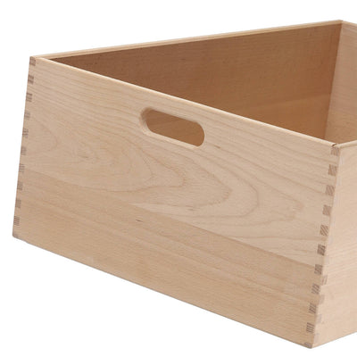 Pudełko do przechowywania z drewna bukowego, 60 x 40 x 21 cm
