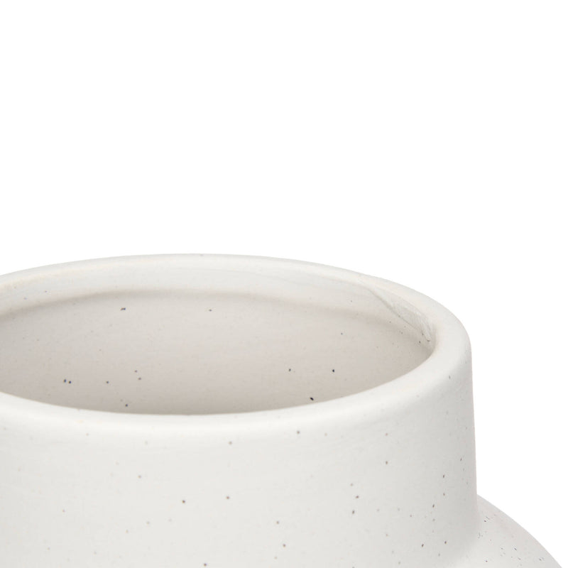 Wazon ceramiczny WIDE, bąbelkowy kształt, biały