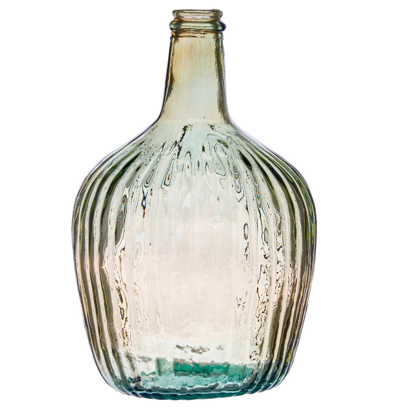 Wazon szklany butla, szkło z recyklingu, 29 cm