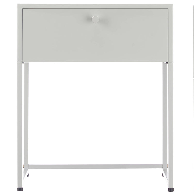 Stolik pomocniczy metalowy z szufladą, 35 x 42 x 50 cm