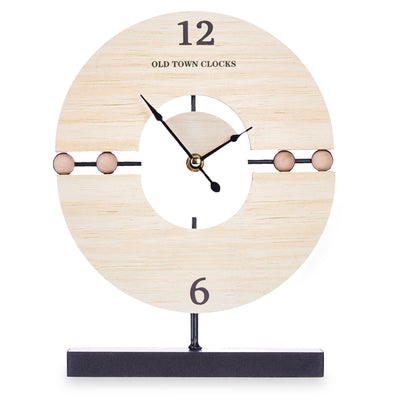 Zegar stojący na komodę, z minimalistyczną tarczą, 20,5 x 26,5 x 7 cm