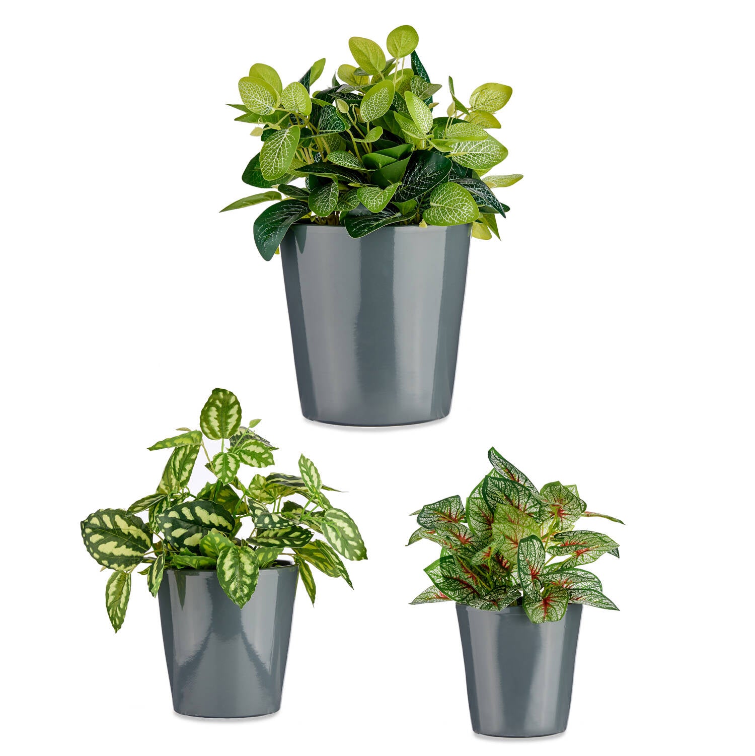 Zestaw doniczek ceramicznych CONICAL, 3 sztuki