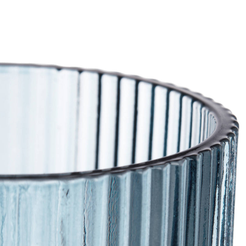 Niskie szklanki do wody LINES z ryflowanego szkła, zestaw 6 sztuk, 270 ml