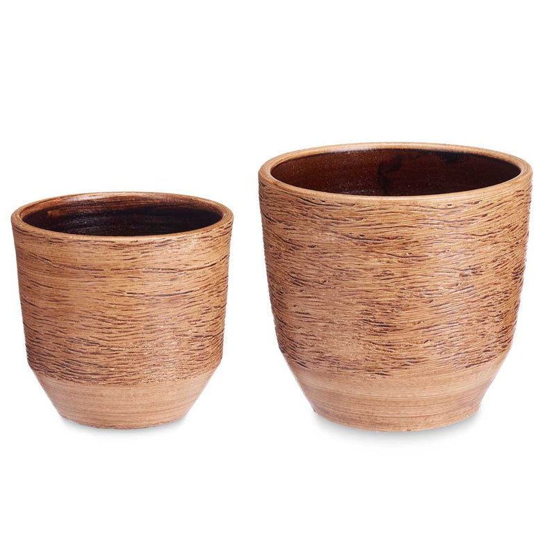 Ceramiczne doniczki DOTS&LINES, 2 sztuki: Ø 20  cm i Ø 25 cm