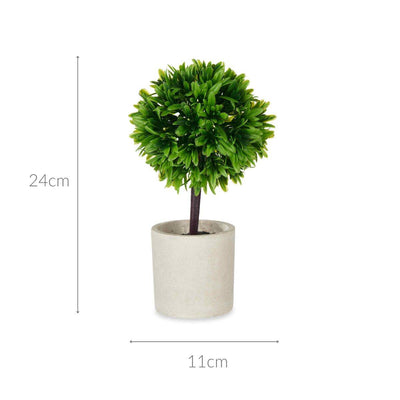 Sztuczny krzew ozdobny w ceramicznej doniczce, 24 cm
