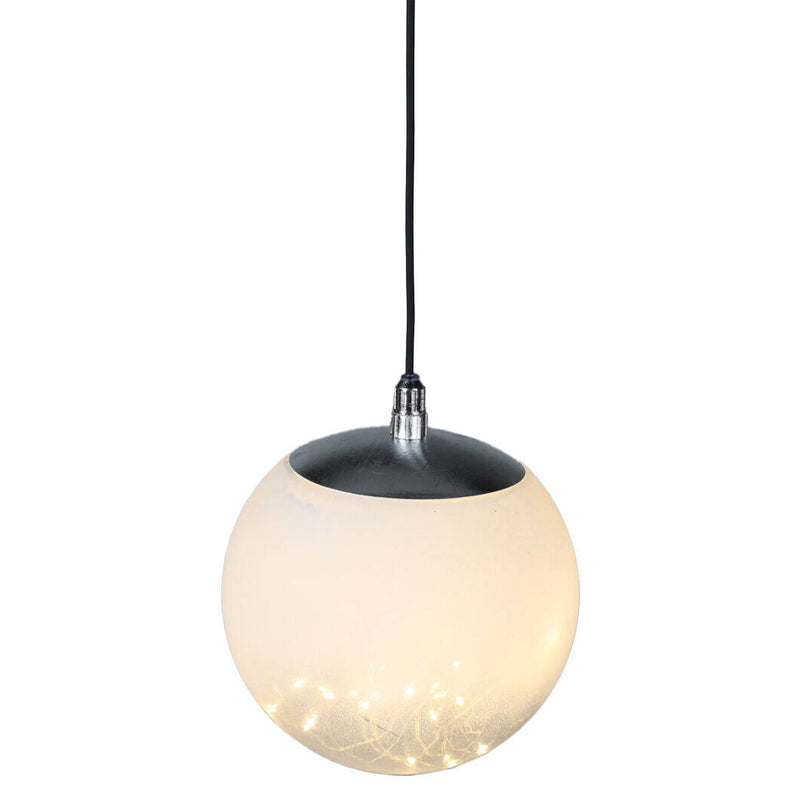 Ozdoba świelna, transparentna kula z LED, Ø 18 cm